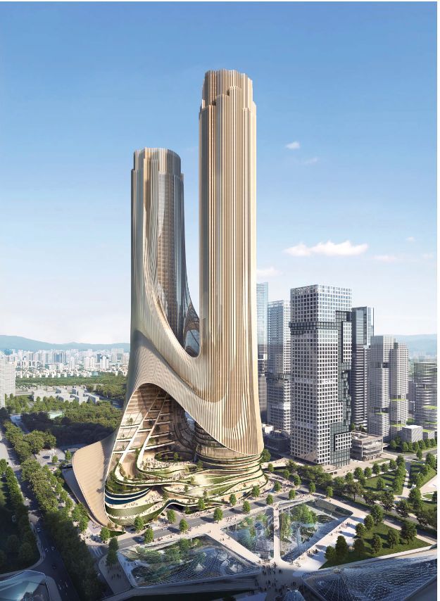 Striking new “city” of two towers