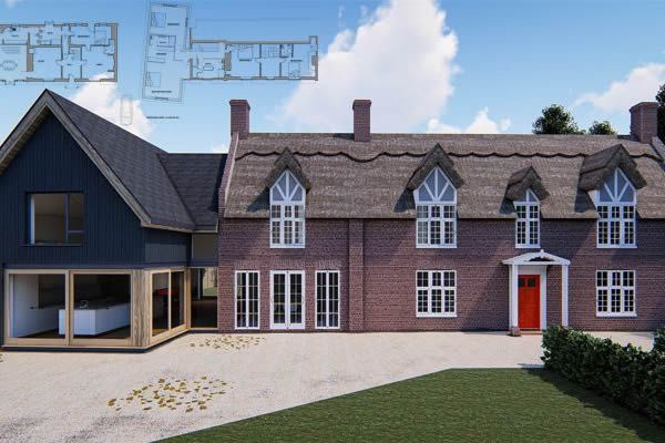 Two storey extension to thatched cottage in Broadland